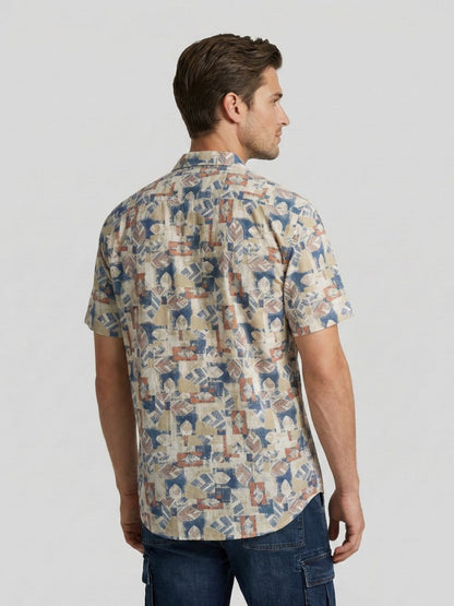 Mokajodi Multicolor Slim Fit Printed Casual Shirt