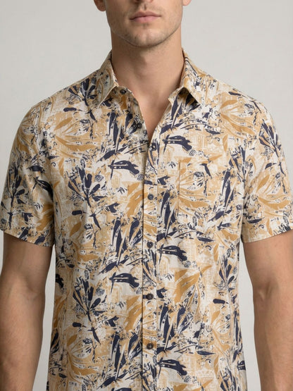 Mokajodi Multicolor Slim Fit Printed Casual Shirt