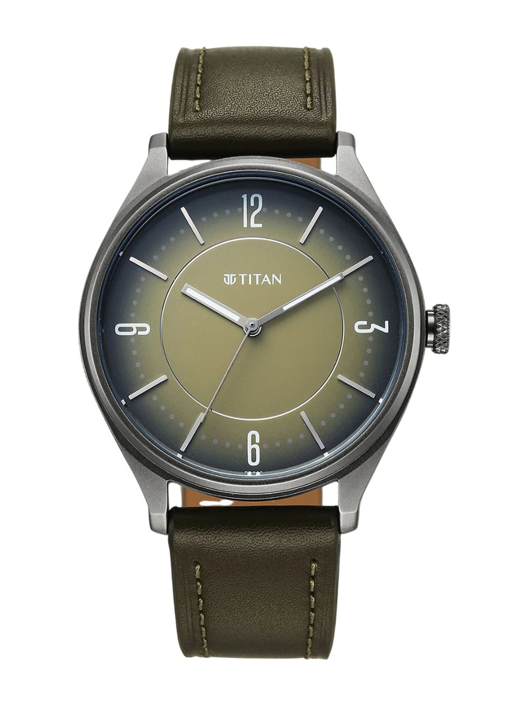 Titan Neo Basics Ii Quartz Leather Strap Analogue Watch - 1802QL05