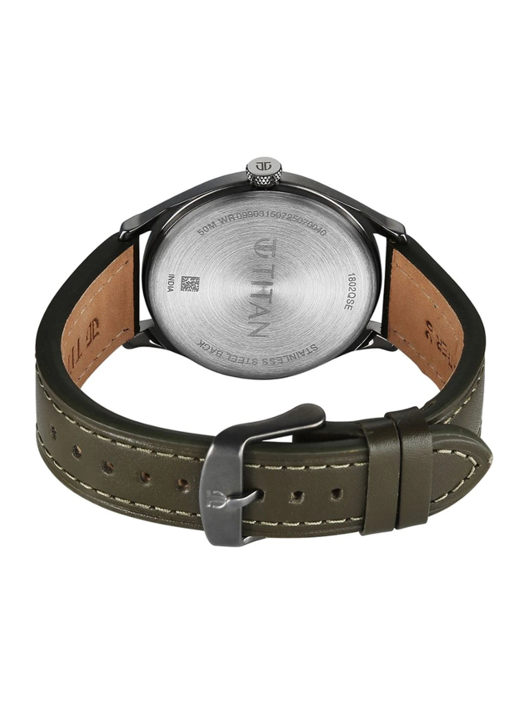 Titan Neo Basics Ii Quartz Leather Strap Analogue Watch - 1802QL05