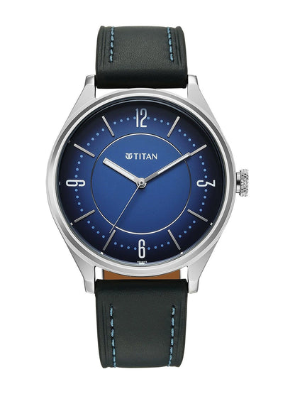 Titan Neo Basics Ii Quartz Blue Round Dial Watch - 1802SL21