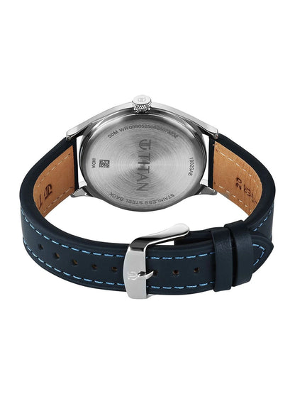 Titan Neo Basics Ii Quartz Blue Round Dial Watch - 1802SL21