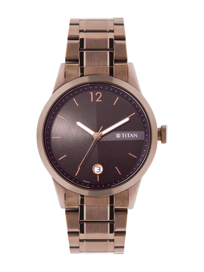 Titan Neo Splash Quartz Analog Brown Dial Watch - 1806QM03