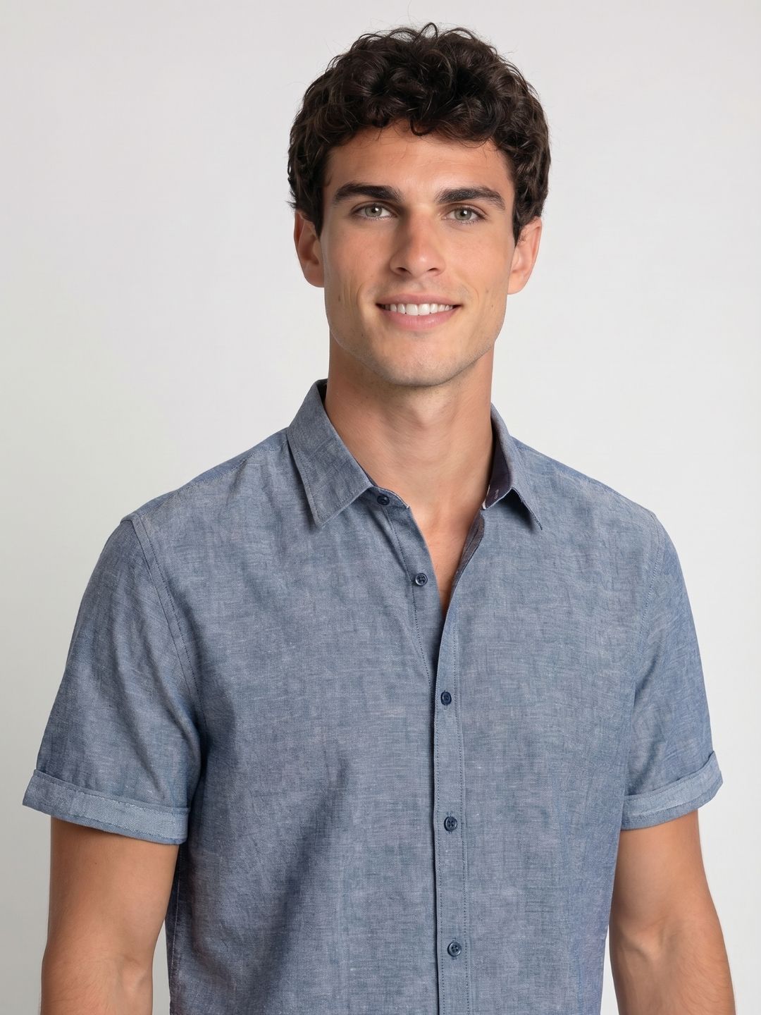 Mokajodi Blue Slim Fit Casual Shirt