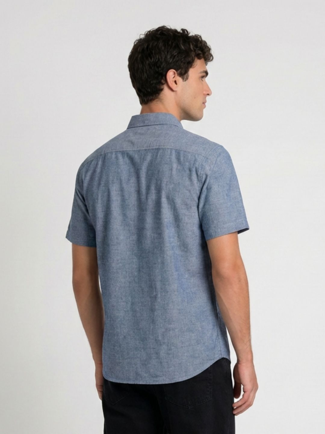 Mokajodi Blue Slim Fit Casual Shirt