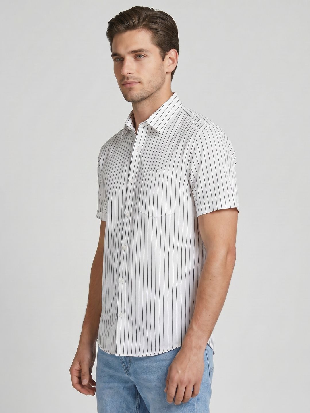 Mokajodi Stripe Slim Fit Striped Casual Shirt