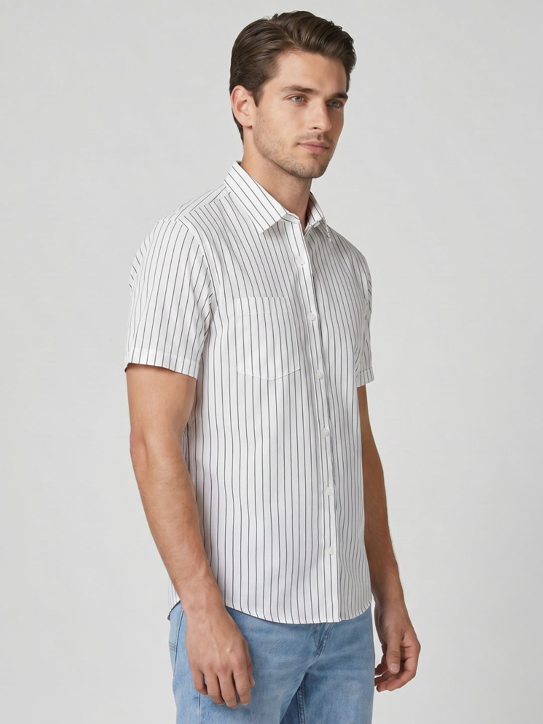 Mokajodi Stripe Slim Fit Striped Casual Shirt