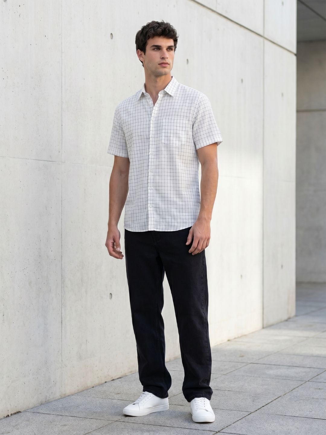 Mokajodi White Slim Fit  Casual Shirt