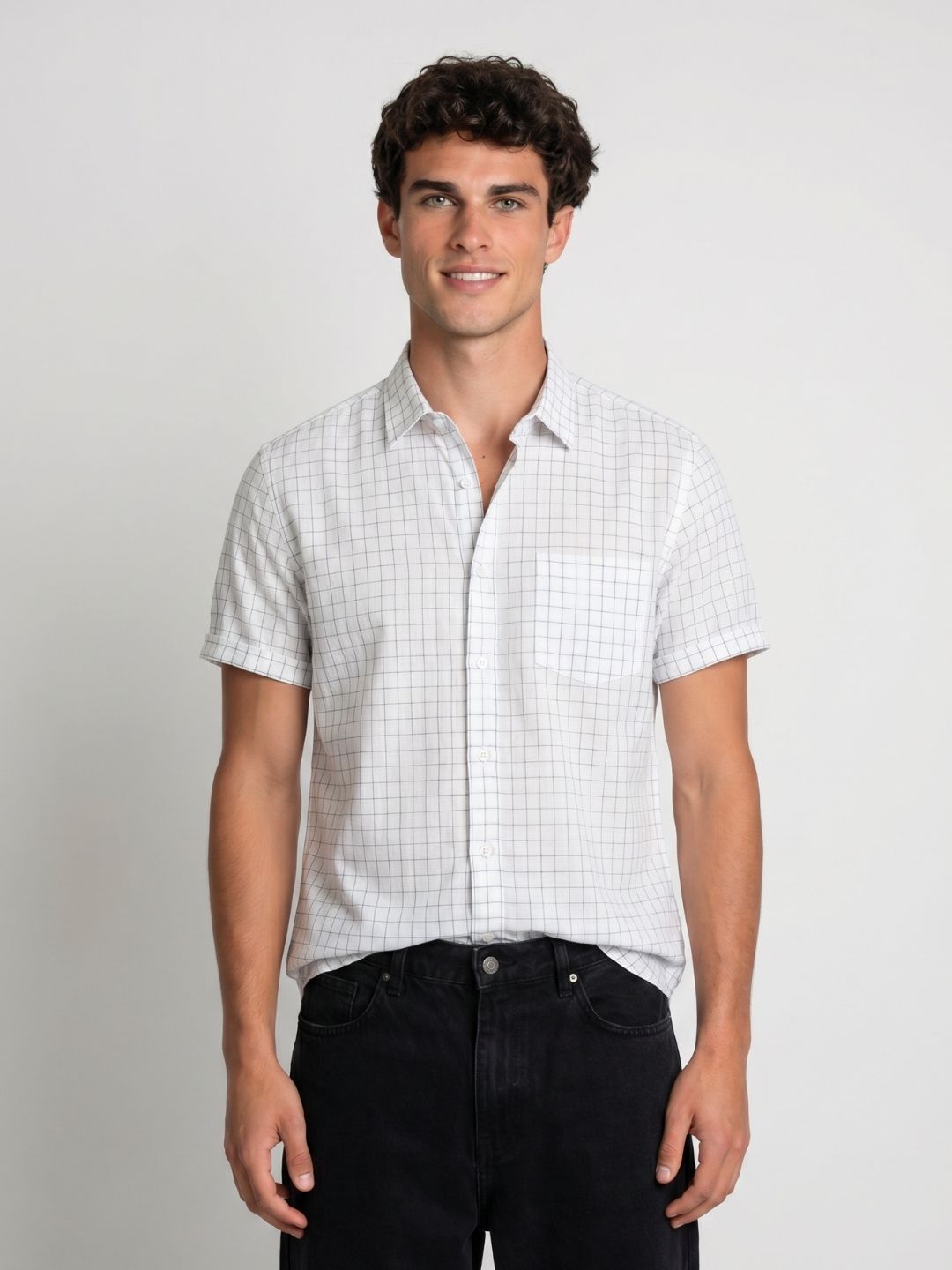 Mokajodi White Slim Fit  Casual Shirt