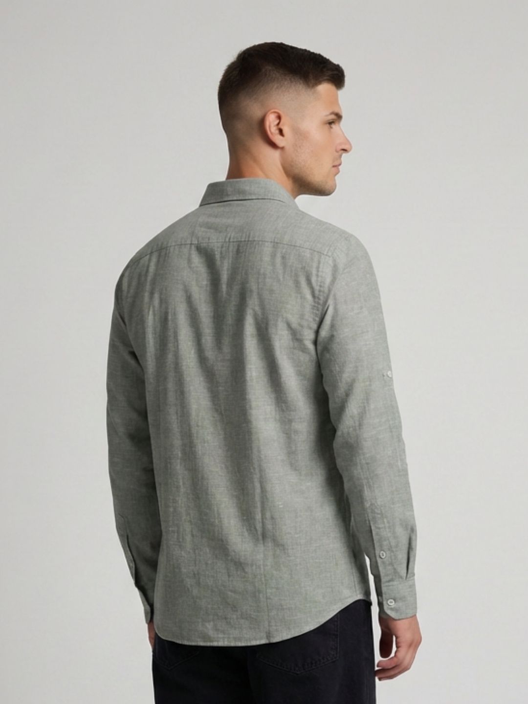 Mokajodi Grey Slim Fit  Casual Shirt