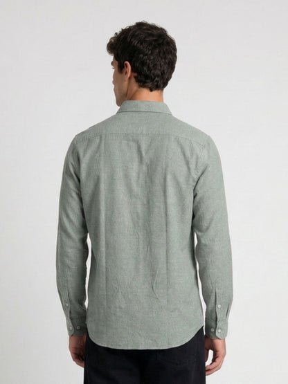 Mokajodi Olive Slim Fit  Casual Shirt