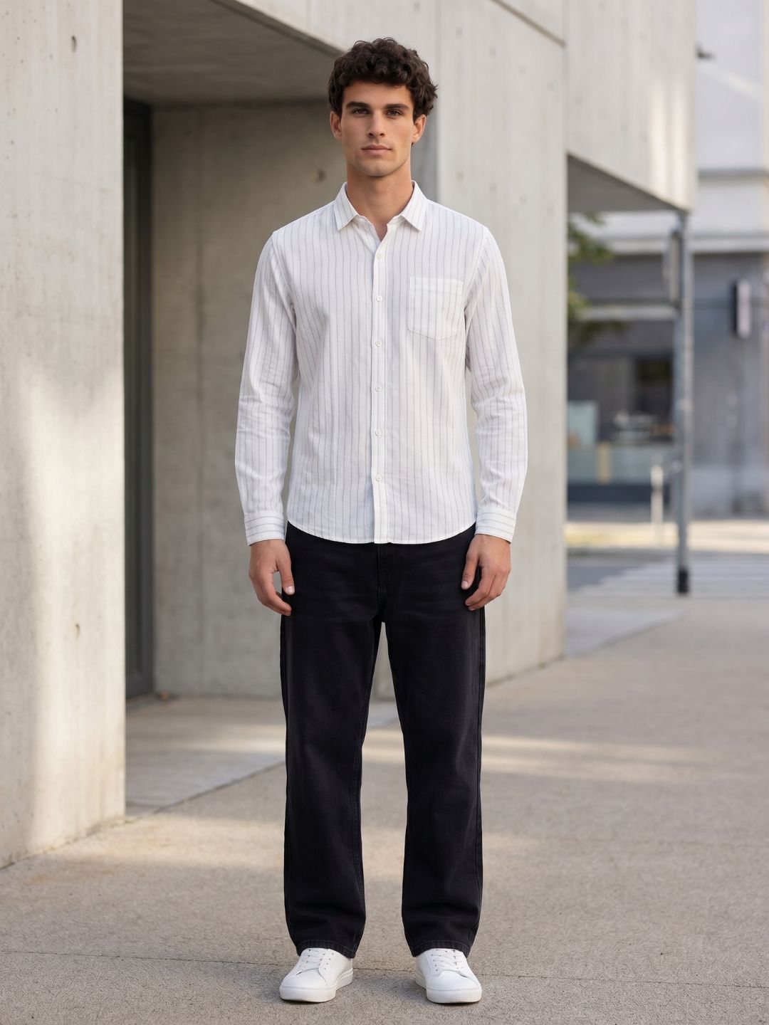 Mokajodi Stripe Slim Fit  Striped Casual Shirt