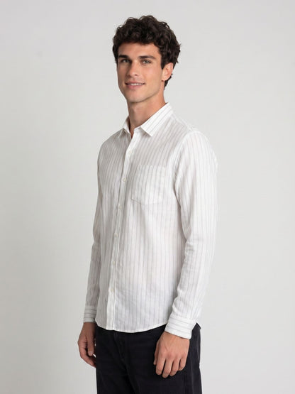 Mokajodi Stripe Slim Fit  Striped Casual Shirt