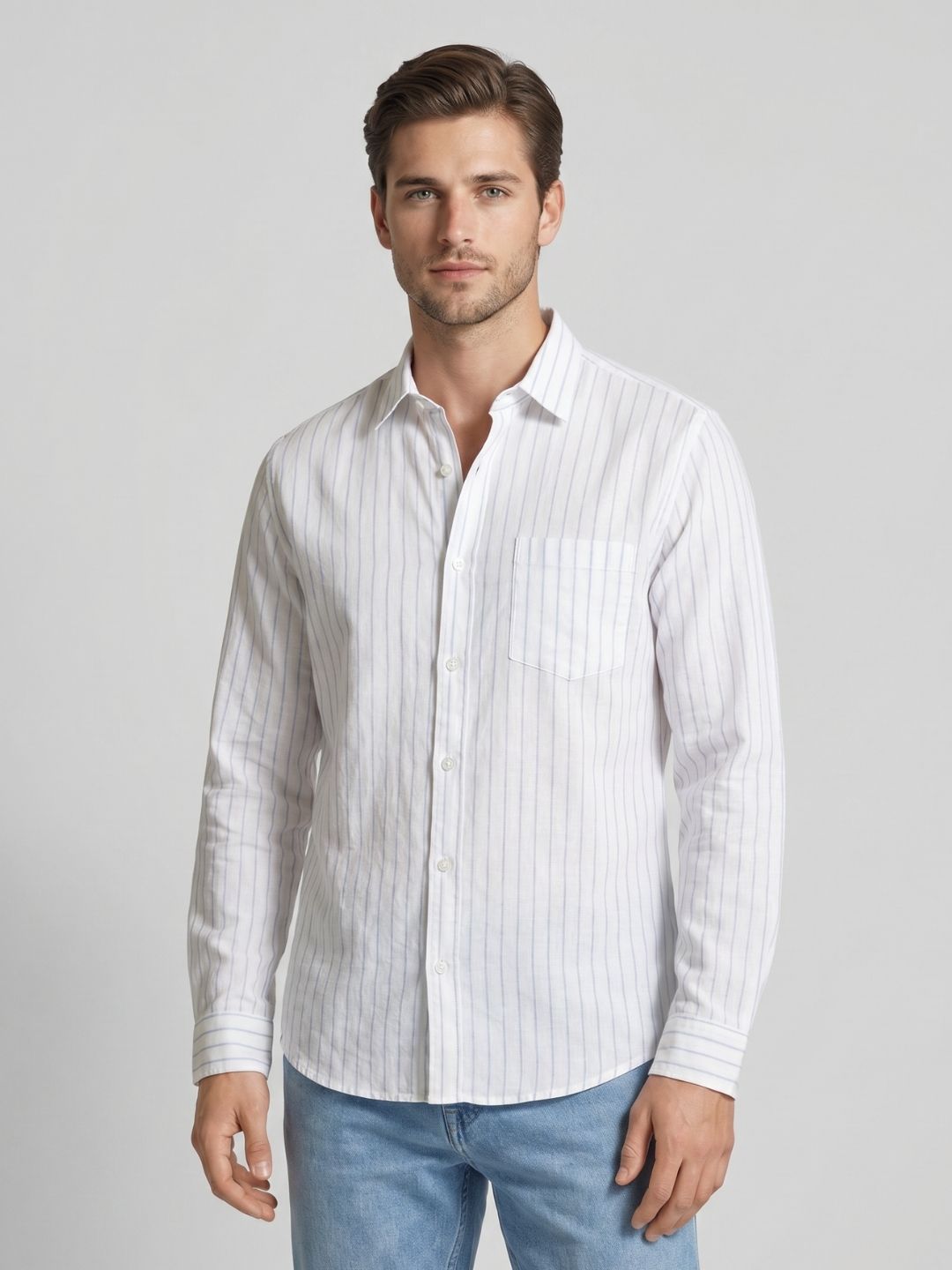 Mokajodi Stripe Slim Fit  Striped Casual Shirt