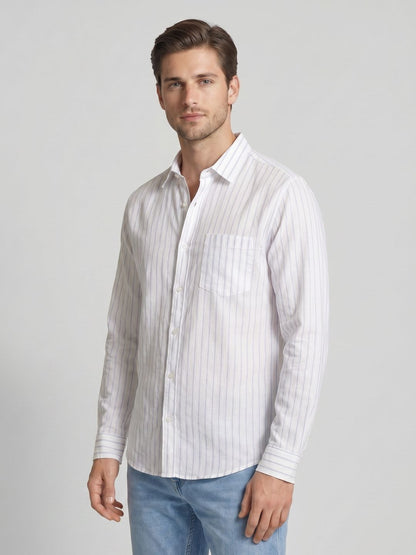 Mokajodi Stripe Slim Fit  Striped Casual Shirt