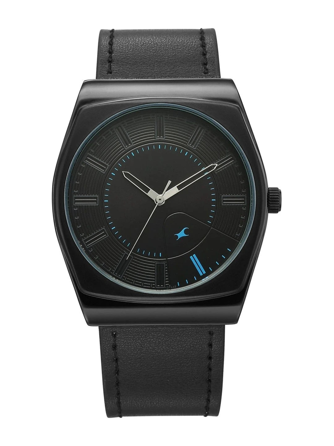 Fastrack Stunners Quartz Analog Black Dial Black Leather Strap Watch - 38212NL01