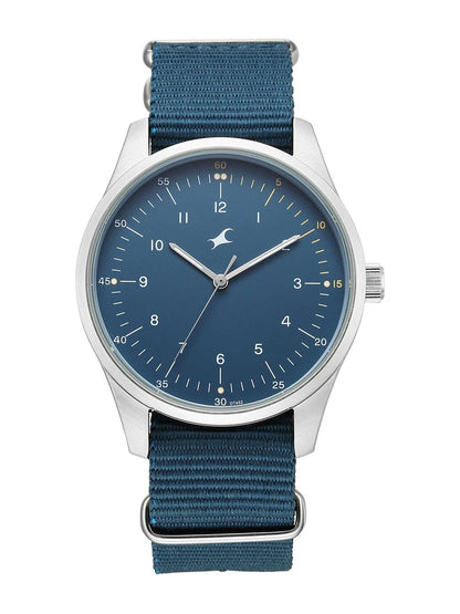 Fastrack Stunners Quartz Analog Blue Dial & Blue Nylon Strap Watch - 38214SP01