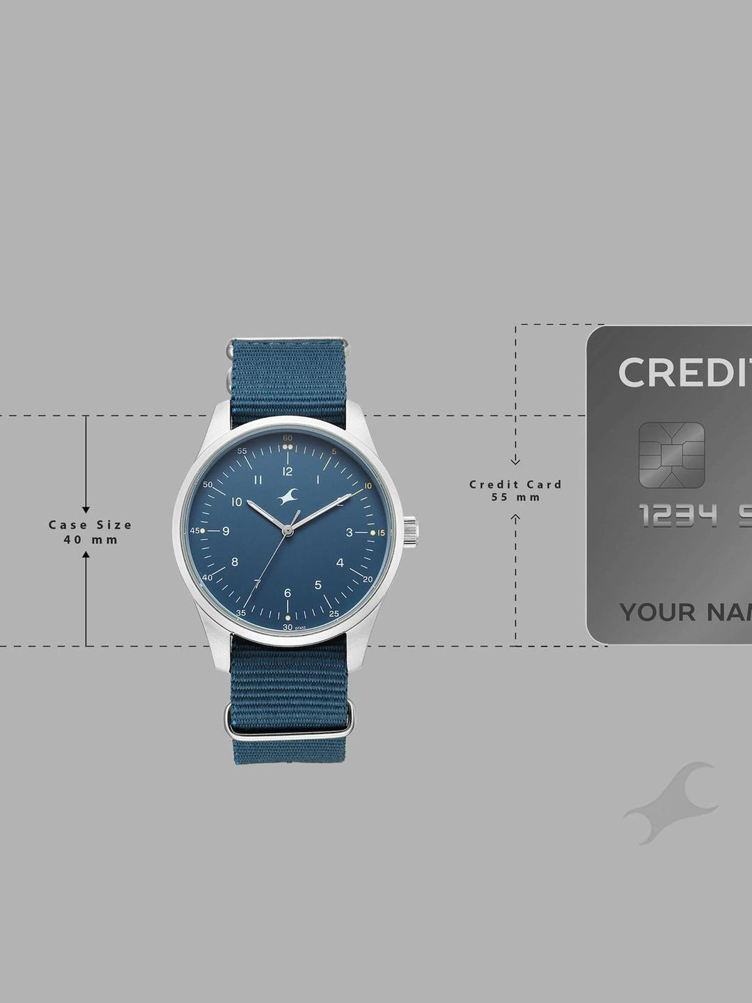 Fastrack Stunners Quartz Analog Blue Dial & Blue Nylon Strap Watch - 38214SP01