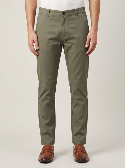 Mokajodi Green Blue Slim Fit Chino Trousers