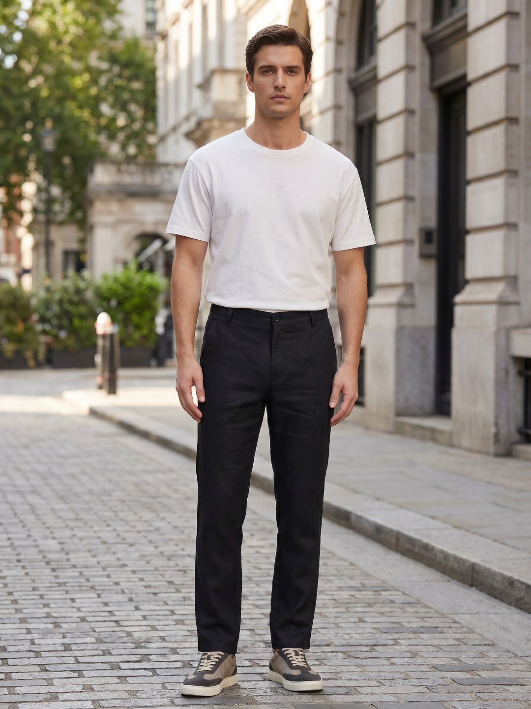 Mokajodi Black Regular Fit  Trousers