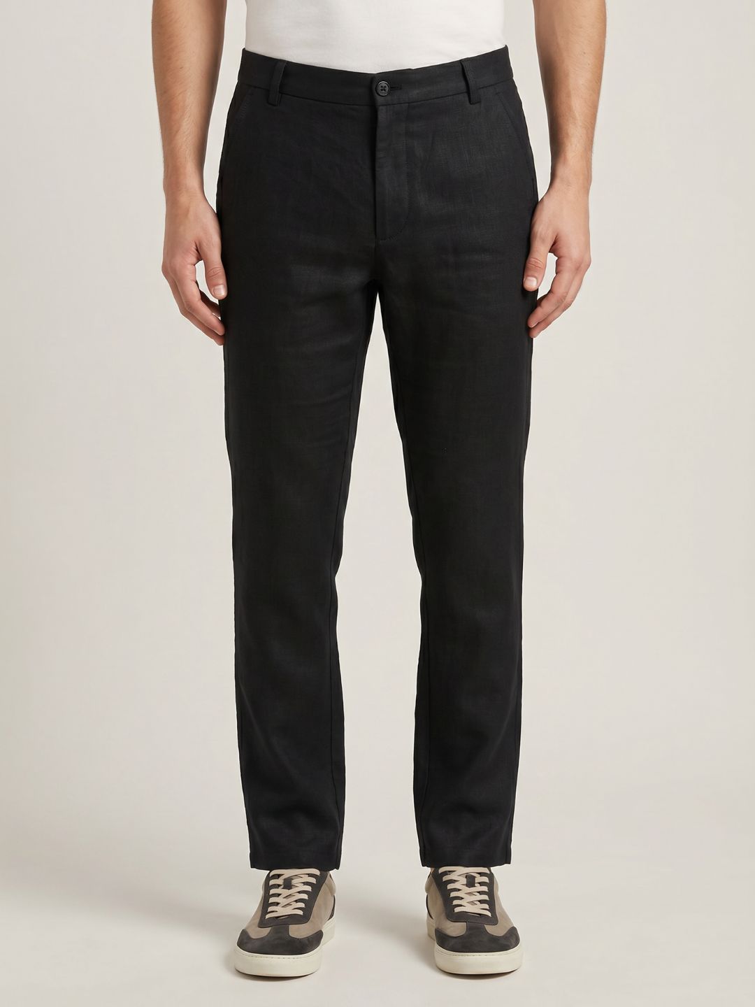 Mokajodi Black Regular Fit  Trousers