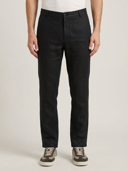 Mokajodi Black Regular Fit  Trousers