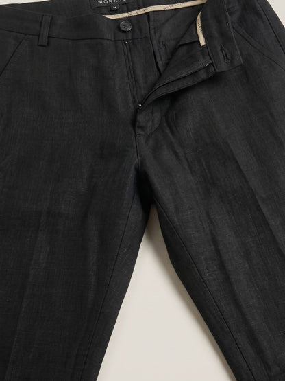 Mokajodi Black Regular Fit  Trousers