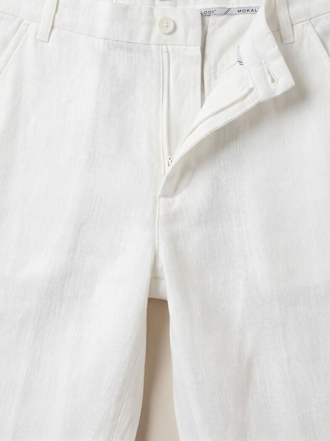 Mokajodi White Regular Fit  Trousers