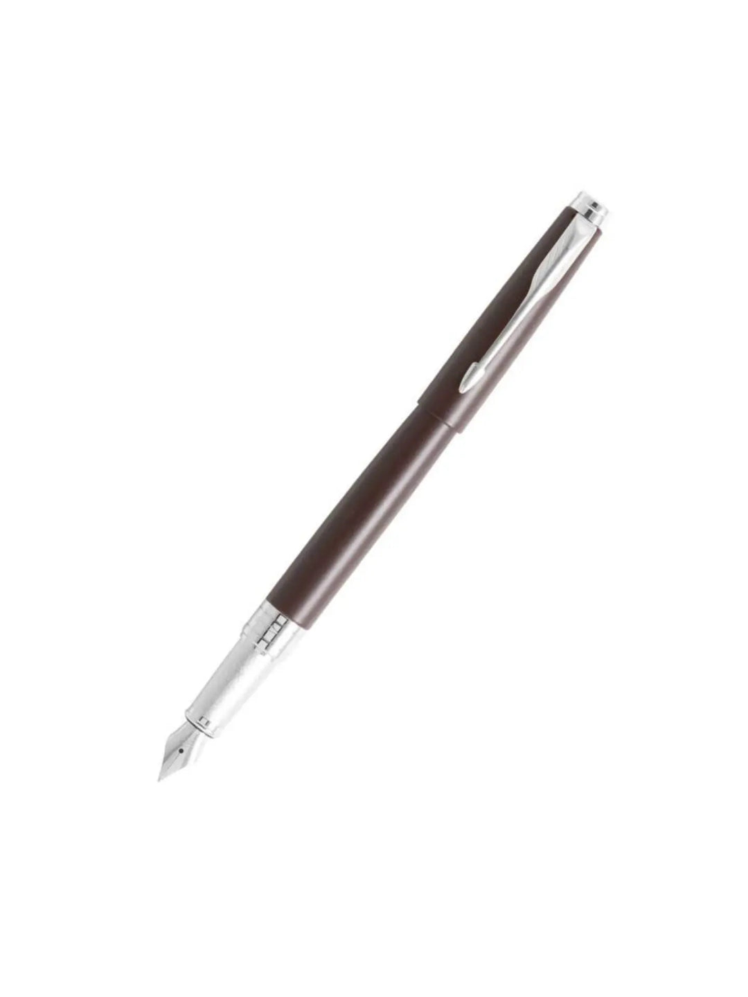 Parker Aster Matte Brown Chrome Trim Fountain Pen Medium Nib