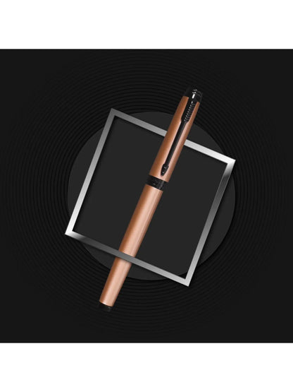 Parker Ambient Rose Gold Black Trim Ballpoint Pen Medium Nib