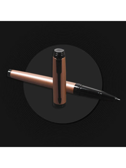 Parker Ambient Rose Gold Black Trim Ballpoint Pen Medium Nib