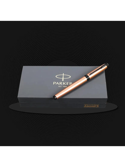Parker Ambient Rose Gold Black Trim Ballpoint Pen Medium Nib
