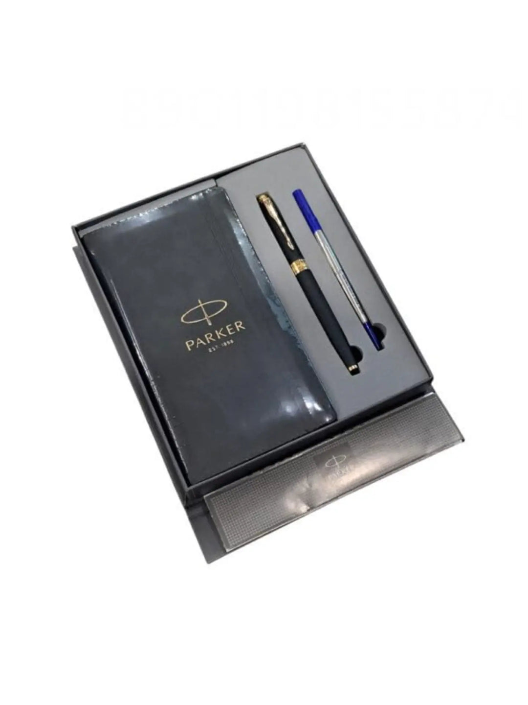 Parker Aster Matte Black Gold Trim Rollerball Pen Medium Nib With Slim Notebook