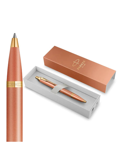 Parker IM Orange Gradient Gold Trim Ballpoint Pen Medium Nib