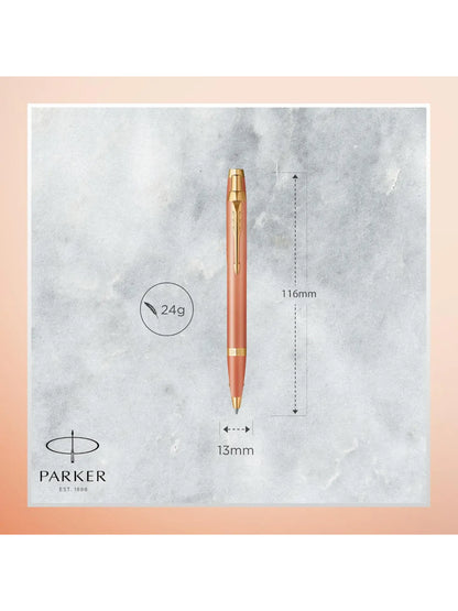 Parker IM Orange Gradient Gold Trim Ballpoint Pen Medium Nib