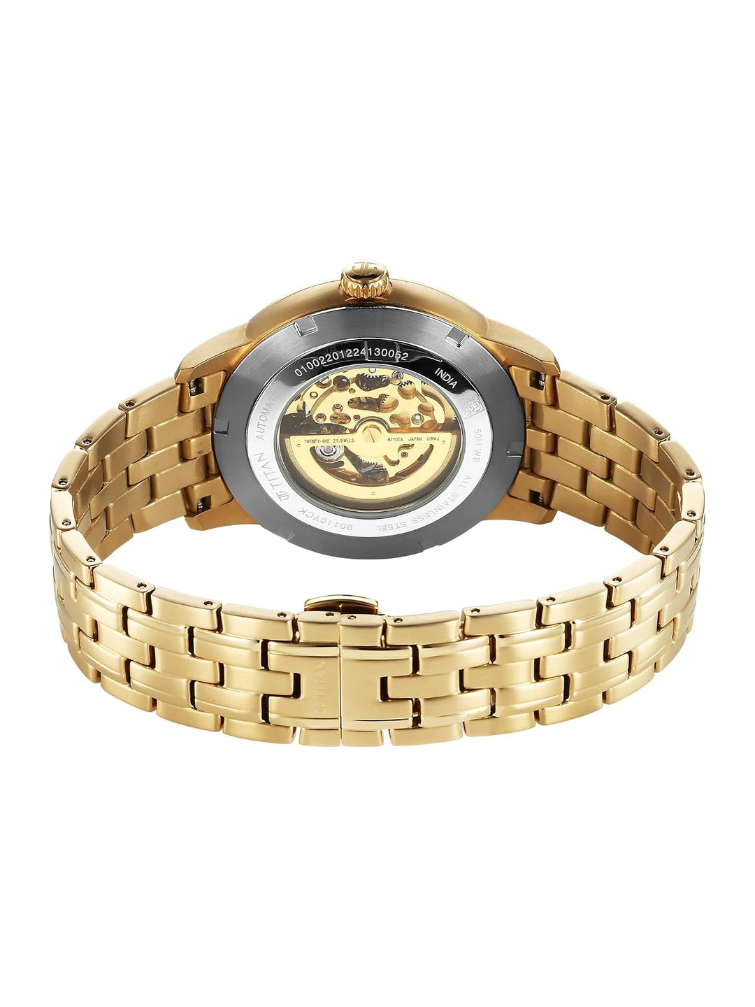 Titan Round Silver Dial Analog Watch - 90110YM01