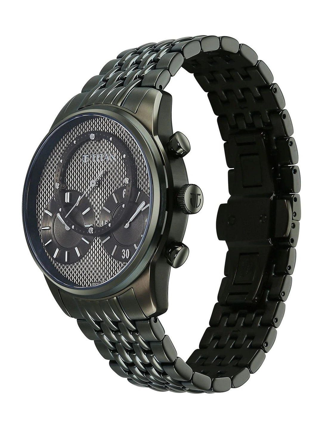 Titan Classique Micromotors Quartz Round Dial Analog Watch - 90179QM01
