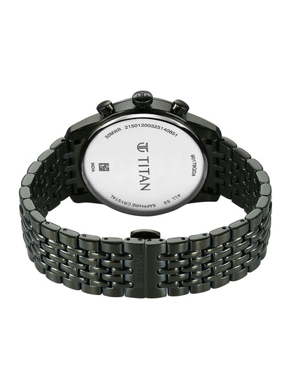 Titan Classique Micromotors Quartz Round Dial Analog Watch - 90179QM01