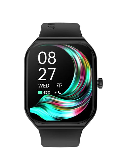 Titan Smart Watch With 4.97 cm Super AMOLED Display | 410 X 502 Pixel Resolution | AI Voice Assistant | Multiple Menu Styles With Black Strap