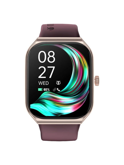 Titan Smart Watch With 4.97 cm Super AMOLED Display | 410 X 502 Pixel Resolution | AI Voice Assistant With Red Strap