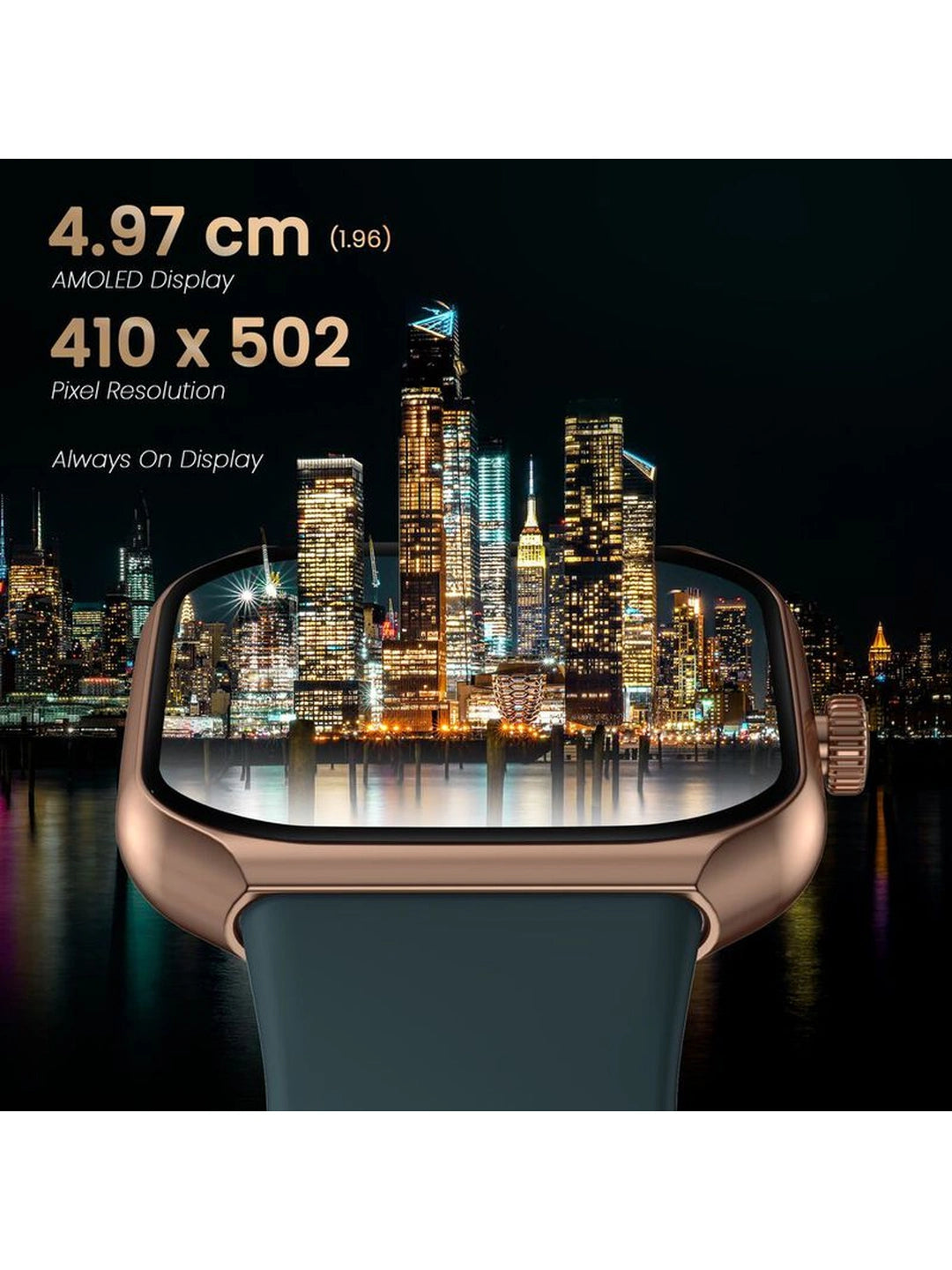 Titan Smart Watch With 4.97 cm Super AMOLED Display | 410 X 502 Pixel Resolution | AI Voice Assistant With Red Strap