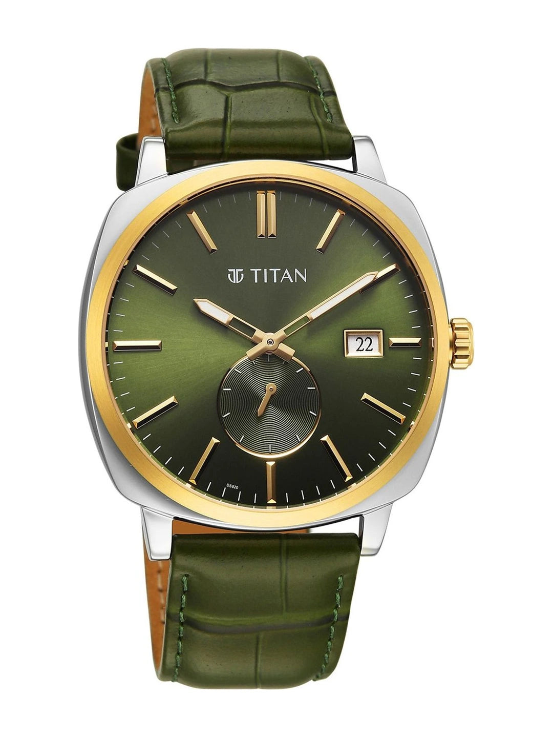 Titan Classique Suave 2.0 Analog Green Dial Watch - 90189BL01