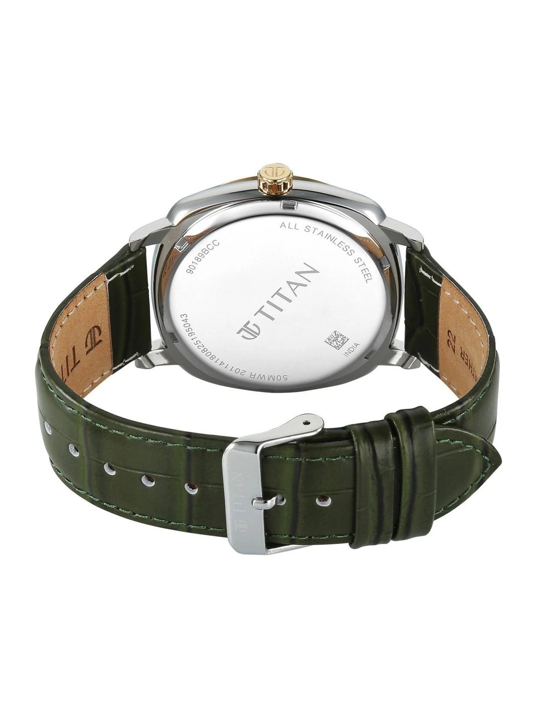Titan Classique Suave 2.0 Analog Green Dial Watch - 90189BL01