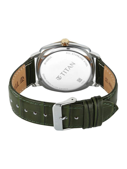 Titan Classique Suave 2.0 Analog Green Dial Watch - 90189BL01
