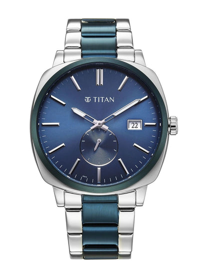 Titan Classique Suave 2.0 Analog Blue Dial Watch - 90189KM01