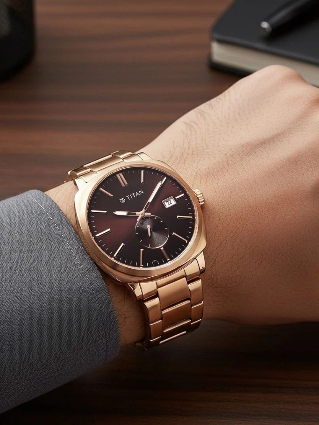 Titan Classique Suave 2.0 Analog Brown Dial Watch - 90189WM01
