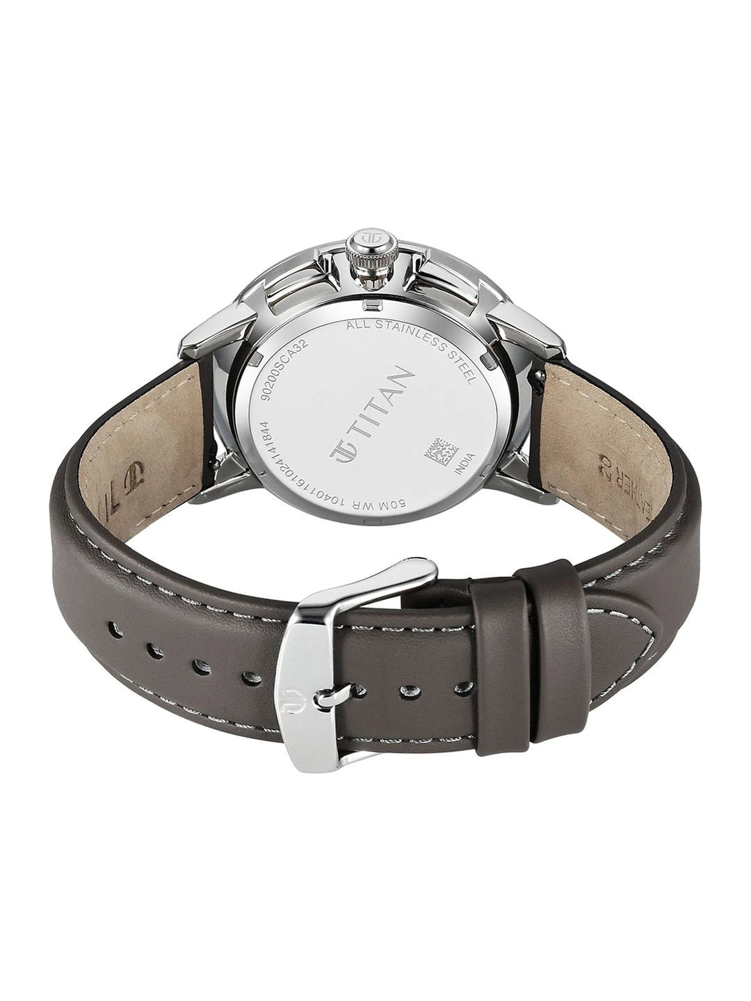 Titan Dial & Stainless Steel Strap Analogue Watch - 90200SL02