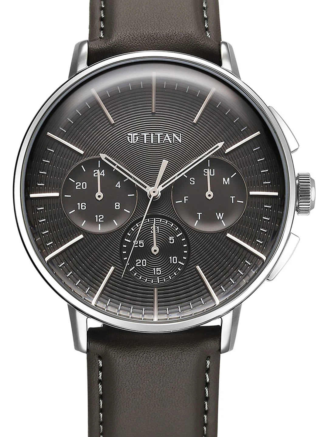 Titan Dial & Stainless Steel Strap Analogue Watch - 90200SL02