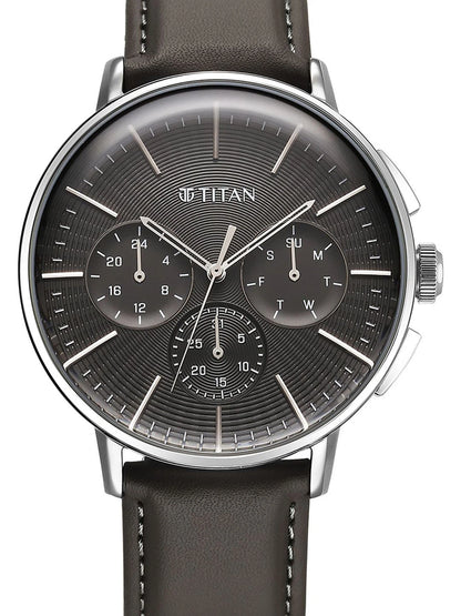 Titan Dial & Stainless Steel Strap Analogue Watch - 90200SL02