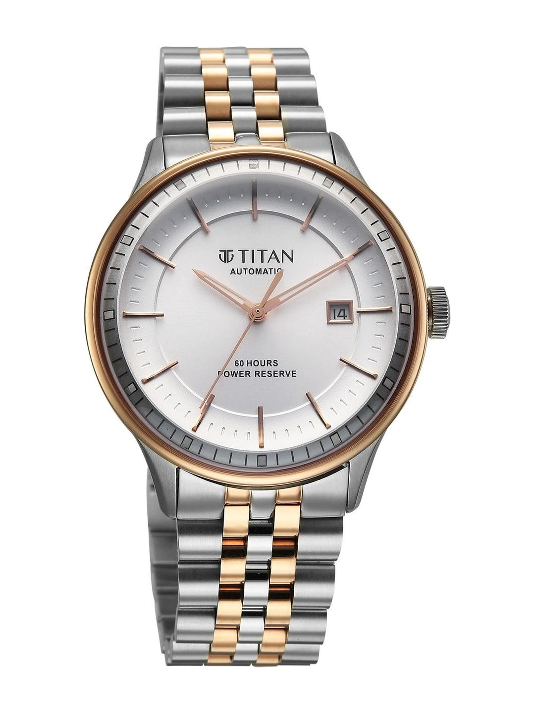 Titan Automatic Weekender Quartz White Round Dial Watch - 90201KM01